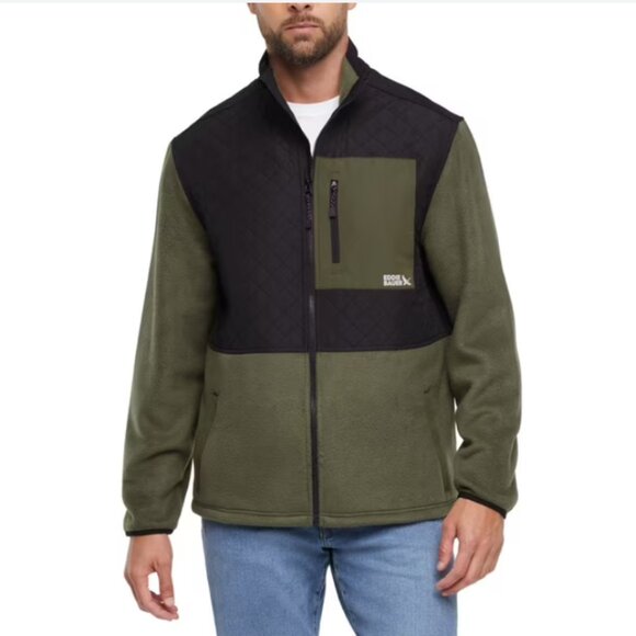 Eddie Bauer Men’s Mixed Media Fleece Jacket Size 3XL–Black/Gray Warm Outdoor NEW - Picture 1 of 15